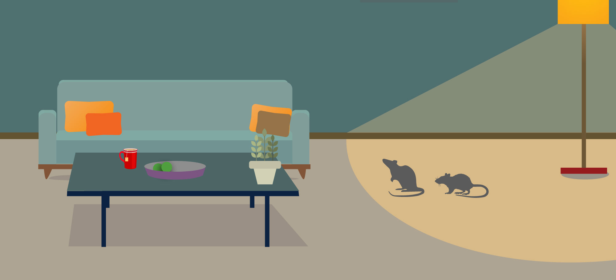 Ratten in de huiskamer