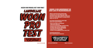 Poster 'woonprotest 'van de Woonbond